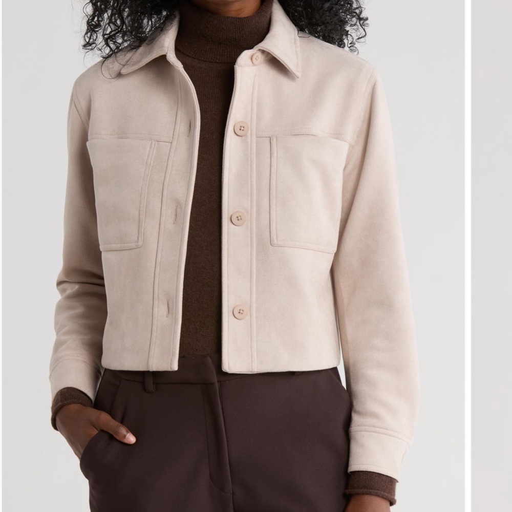 Ellie Tahari Cream Corduroy Jacket
